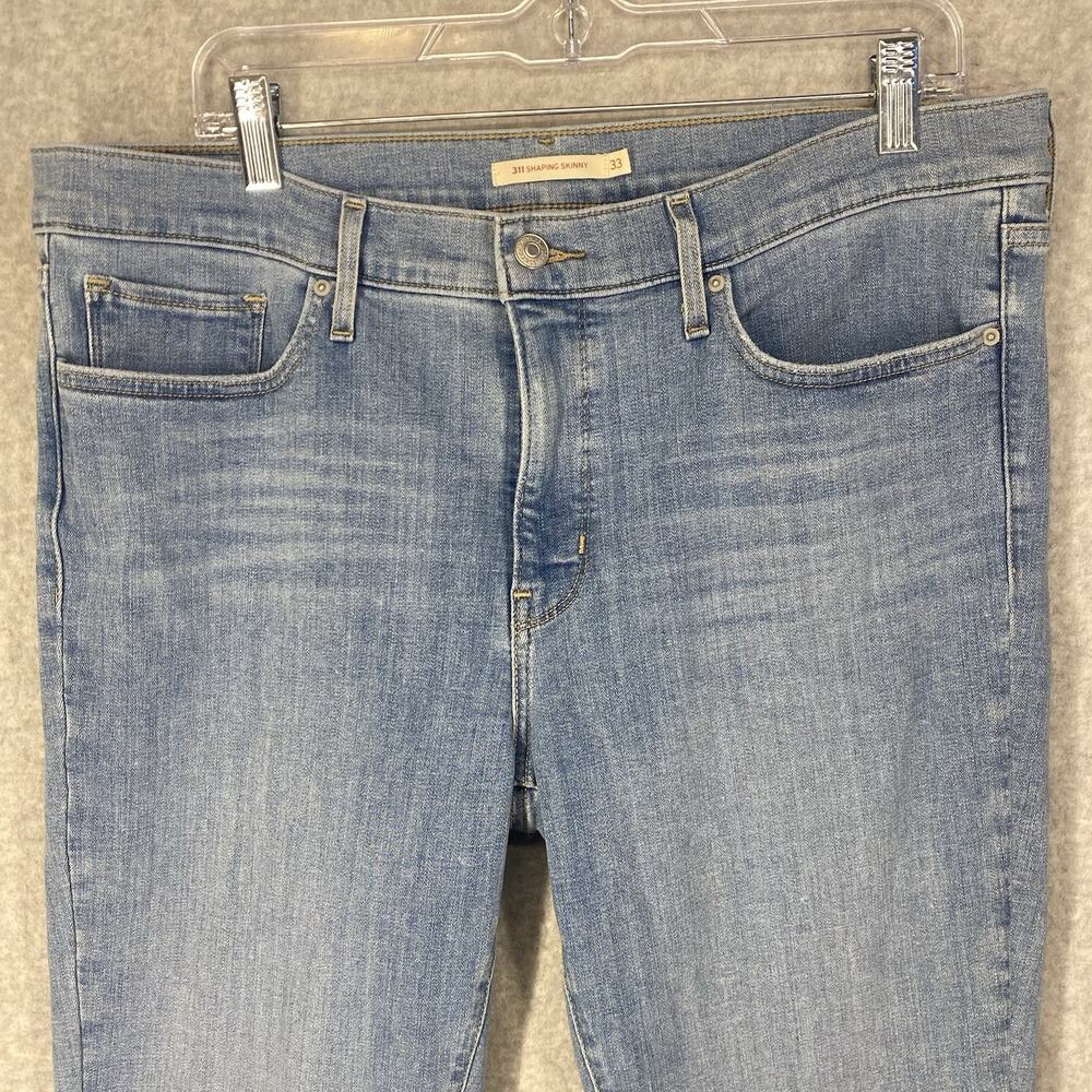 Levi’s 311 Shaping Skinny Jeans 👖 Light Wash Women’s 33 - Picture 4 of 9
